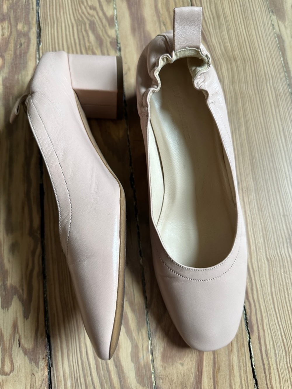 Everlane Women's Blush Pink Ballet Flats with Elastic Back - Picture 2 of 7